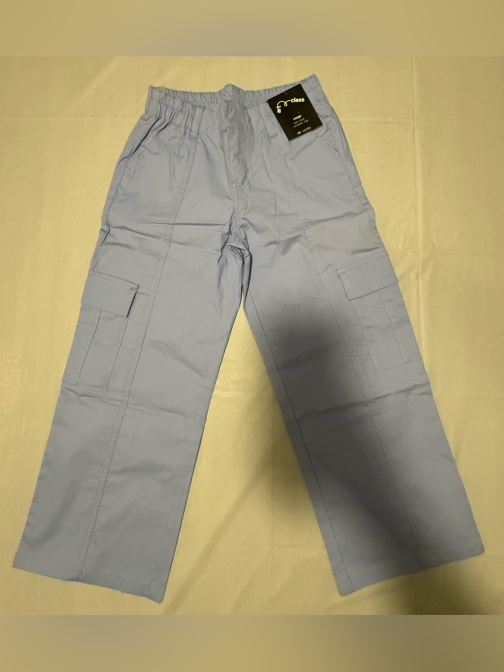 Art Class Girls XS 4/5 Cargo Pants Mid Rise Relaxed Leg Bottoms Blue NEW